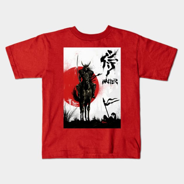 Samurai Master Kids T-Shirt by tobywillsmer